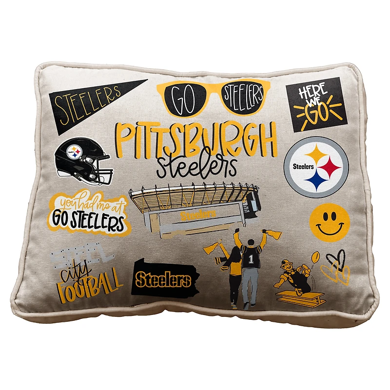 Pegasus Pittsburgh Steelers 19" Loco Fan Canvas Décor Pillow