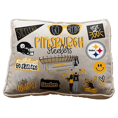 Pegasus Pittsburgh Steelers 19" Loco Fan Canvas Décor Pillow