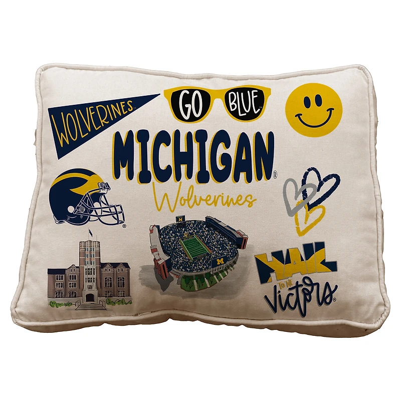 Pegasus Michigan Wolverines 19" Loco Fan Canvas Décor Pillow