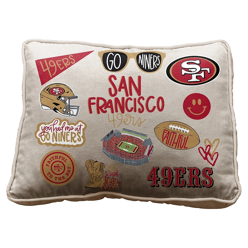 Pegasus San Francisco 49ers 19" Loco Fan Canvas Décor Pillow