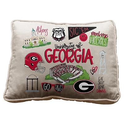 Pegasus Georgia Bulldogs 19" Loco Fan Canvas Décor Pillow