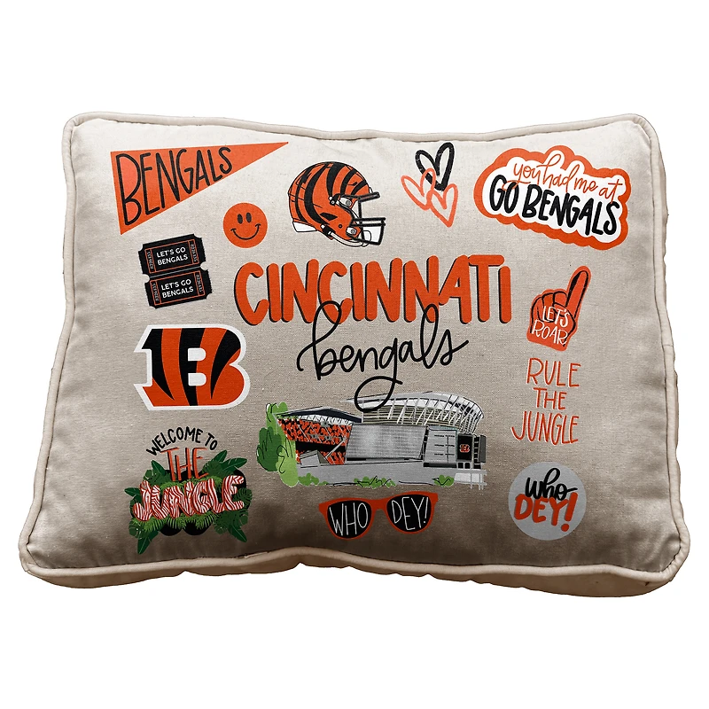 Pegasus Cincinnati Bengals 19" Loco Fan Canvas Décor Pillow