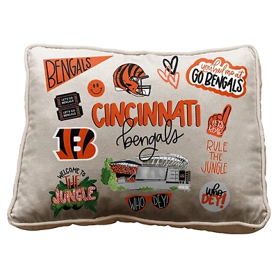 Pegasus Cincinnati Bengals 19" Loco Fan Canvas Décor Pillow