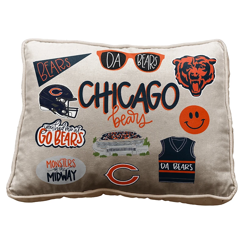 Pegasus Chicago Bears 19" Loco Fan Canvas Décor Pillow