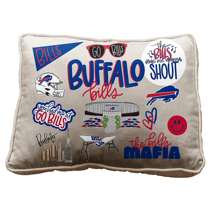 Pegasus Buffalo Bills 19" Loco Fan Canvas Décor Pillow