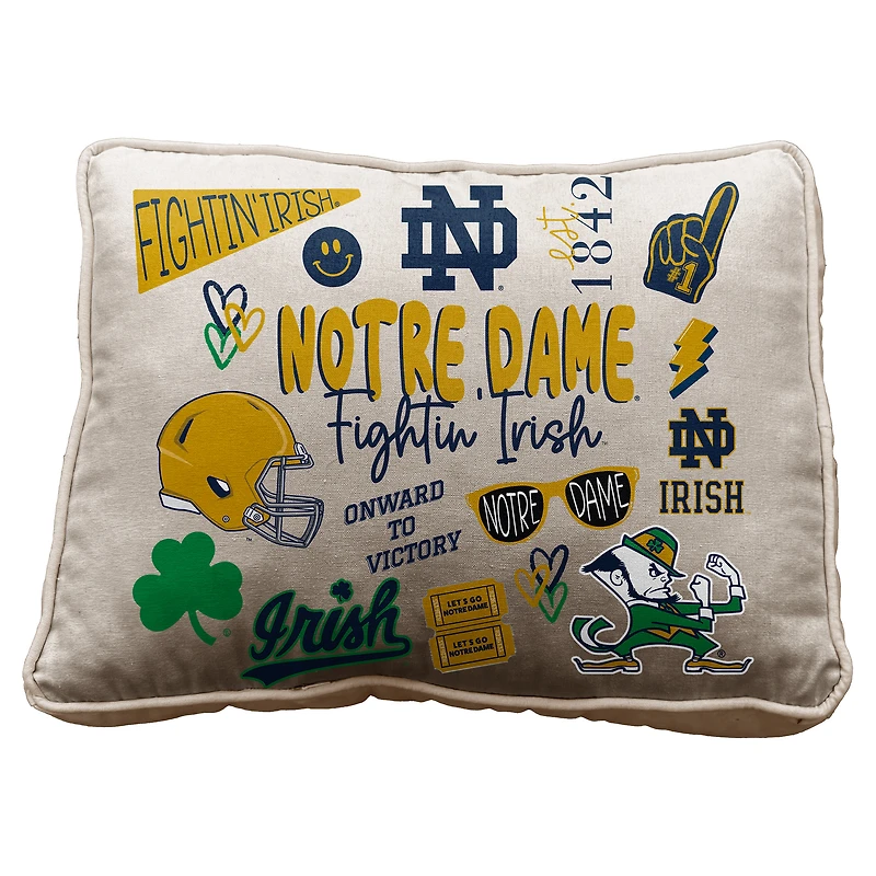 Pegasus Notre Dame Fighting Irish 19" Loco Fan Canvas Décor Pillow