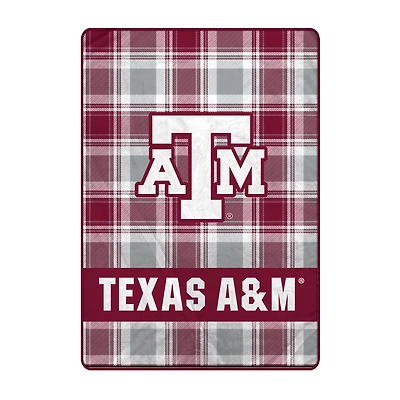 Pegasus Texas A&M Aggies 66" x 95" Oversized Plaid FAN-mily Ultra Cozy Blanket