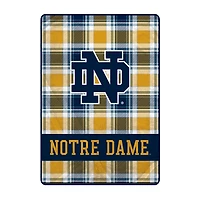 Pegasus Notre Dame Fighting Irish 66" x 95" Oversized Plaid FAN-mily Ultra Cozy Blanket