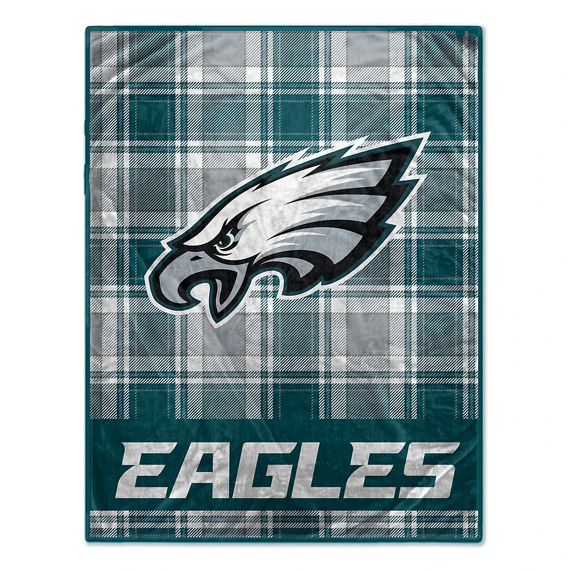 Pegasus Philadelphia Eagles 66" x 95" Oversized Plaid FAN-mily Ultra Cozy Blanket