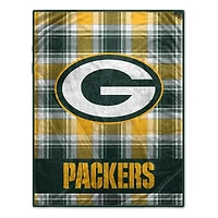 Pegasus Green Bay Packers 66" x 95" Oversized Plaid FAN-mily Ultra Cozy Blanket