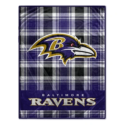 Pegasus Baltimore Ravens 66" x 95" Oversized Plaid FAN-mily Ultra Cozy Blanket