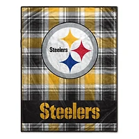 Pegasus Pittsburgh Steelers 66" x 95" Oversized Plaid FAN-mily Ultra Cozy Blanket