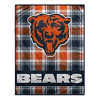 Pegasus Chicago Bears 66" x 95" Oversized Plaid FAN-mily Ultra Cozy Blanket