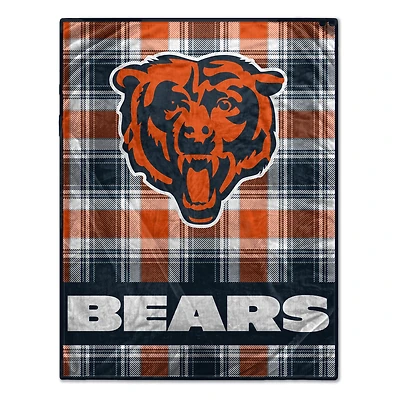 Pegasus Chicago Bears 66" x 95" Oversized Plaid FAN-mily Ultra Cozy Blanket