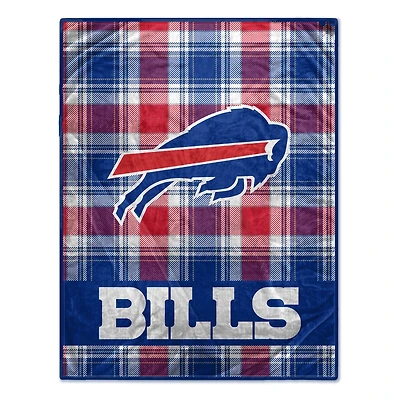 Pegasus Buffalo Bills 66" x 95" Oversized Plaid FAN-mily Ultra Cozy Blanket