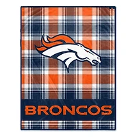Pegasus Denver Broncos 66" x 95" Oversized Plaid FAN-mily Ultra Cozy Blanket