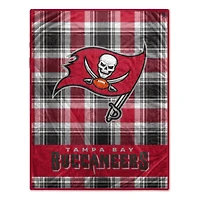 Pegasus Tampa Bay Buccaneers 66" x 95" Oversized Plaid FAN-mily Ultra Cozy Blanket