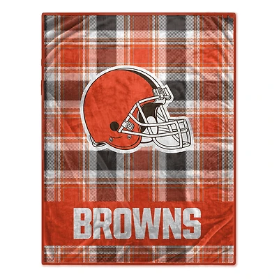 Pegasus Cleveland Browns 66" x 95" Oversized Plaid FAN-mily Ultra Cozy Blanket