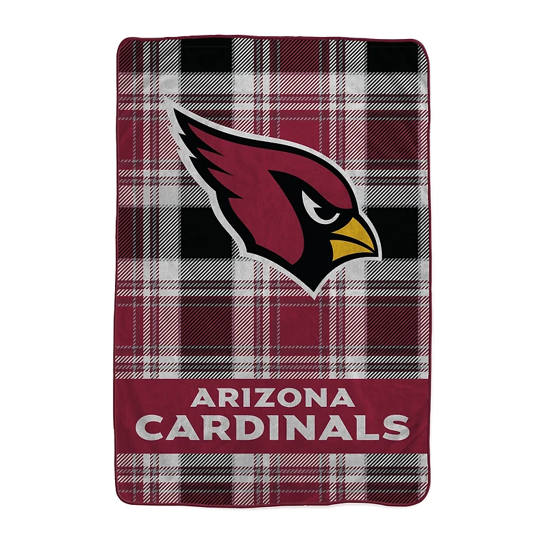 Pegasus Arizona Cardinals 66" x 95" Oversized Plaid FAN-mily Ultra Cozy Blanket