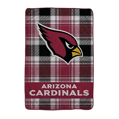 Pegasus Arizona Cardinals 66" x 95" Oversized Plaid FAN-mily Ultra Cozy Blanket