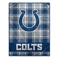 Pegasus Indianapolis Colts 66" x 95" Oversized Plaid FAN-mily Ultra Cozy Blanket