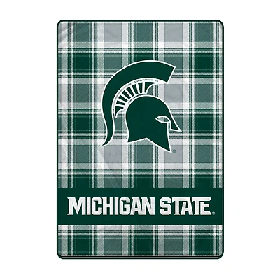 Pegasus Michigan State Spartans 66" x 95" Oversized Plaid FAN-mily Ultra Cozy Blanket