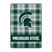 Pegasus Michigan State Spartans 66" x 95" Oversized Plaid FAN-mily Ultra Cozy Blanket