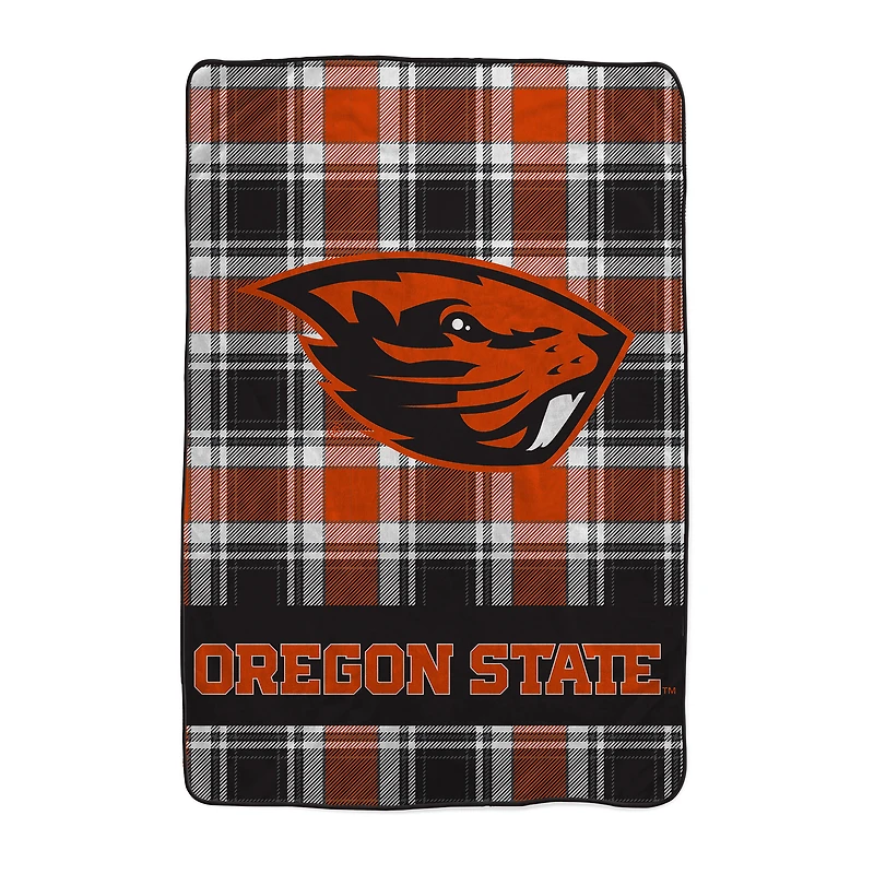 Pegasus Oregon State Beavers 66" x 95" Oversized Plaid FAN-mily Ultra Cozy Blanket