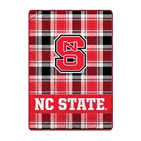Pegasus NC State Wolfpack 66" x 95" Oversized Plaid FAN-mily Ultra Cozy Blanket
