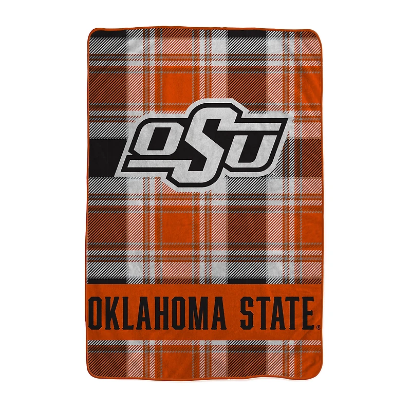 Pegasus Oklahoma State Cowboys 66" x 95" Oversized Plaid FAN-mily Ultra Cozy Blanket