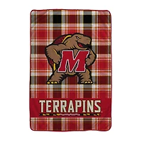 Pegasus Maryland Terrapins 66" x 95" Oversized Plaid FAN-mily Ultra Cozy Blanket