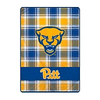 Pegasus Pitt Panthers 66" x 95" Oversized Plaid FAN-mily Ultra Cozy Blanket