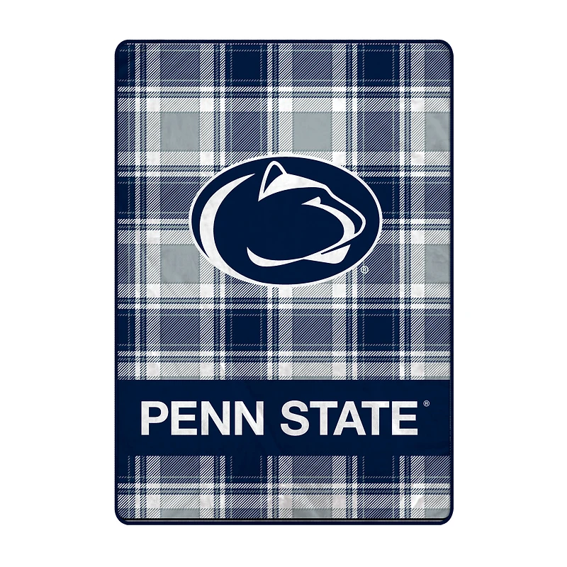 Pegasus Penn State Nittany Lions 66" x 95" Oversized Plaid FAN-mily Ultra Cozy Blanket