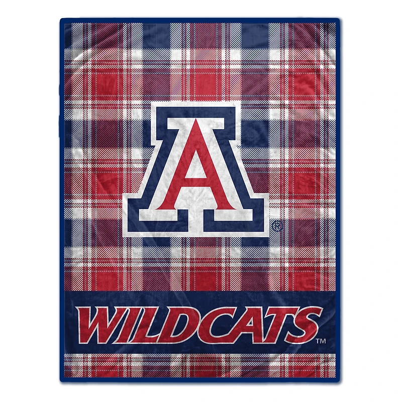 Pegasus Arizona Wildcats 66" x 95" Oversized Plaid FAN-mily Ultra Cozy Blanket