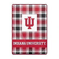 Pegasus Indiana Hoosiers 66" x 95" Oversized Plaid FAN-mily Ultra Cozy Blanket