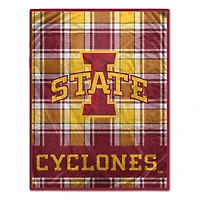 Pegasus Iowa State Cyclones 66" x 95" Oversized Plaid FAN-mily Ultra Cozy Blanket