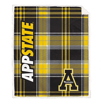 Pegasus Appalachian State Mountaineers 50" x 60" Playmaker Plaid Ultra Cozy Sherpa Throw