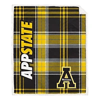 Pegasus Appalachian State Mountaineers 50" x 60" Playmaker Plaid Ultra Cozy Sherpa Throw