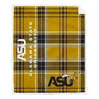 Pegasus Alabama State Hornets 50" x 60" Playmaker Plaid Ultra Cozy Sherpa Throw