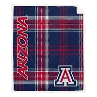 Pegasus Arizona Wildcats 50" x 60" Playmaker Plaid Ultra Cozy Sherpa Throw
