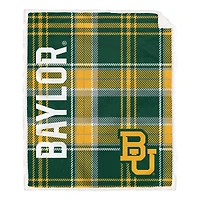 Pegasus Baylor Bears 50" x 60" Playmaker Plaid Ultra Cozy Sherpa Throw