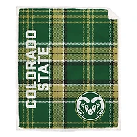 Pegasus Colorado State Rams 50" x 60" Playmaker Plaid Ultra Cozy Sherpa Throw