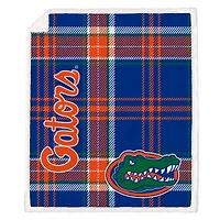 Pegasus Florida Gators 50" x 60" Playmaker Plaid Ultra Cozy Sherpa Throw