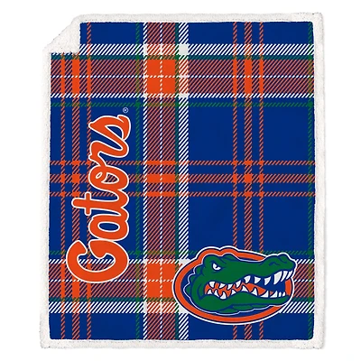 Pegasus Florida Gators 50" x 60" Playmaker Plaid Ultra Cozy Sherpa Throw
