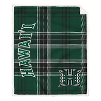 Pegasus Hawaii Rainbow Warriors 50" x 60" Playmaker Plaid Ultra Cozy Sherpa Throw