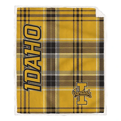 Pegasus Idaho Vandals 50" x 60" Playmaker Plaid Ultra Cozy Sherpa Throw