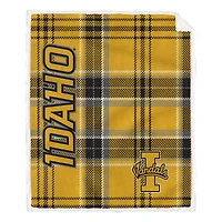 Pegasus Idaho Vandals 50" x 60" Playmaker Plaid Ultra Cozy Sherpa Throw