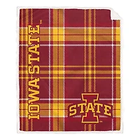 Pegasus Iowa State Cyclones 50" x 60" Playmaker Plaid Ultra Cozy Sherpa Throw