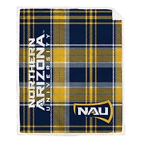 Pegasus Northern Arizona Lumberjacks 50" x 60" Playmaker Plaid Ultra Cozy Sherpa Throw