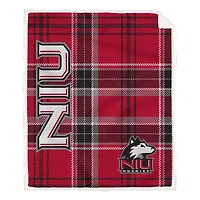 Pegasus Northern Illinois Huskies 50" x 60" Playmaker Plaid Ultra Cozy Sherpa Throw
